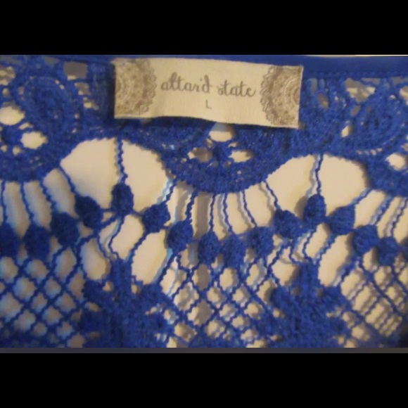 Altar'd State Royal Blue Romper L - Picture 3 of 4